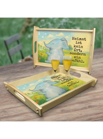 Mr. & Mrs. Panda sofatablett Elefant Seifenblasen Design mit Spruch in Weiß