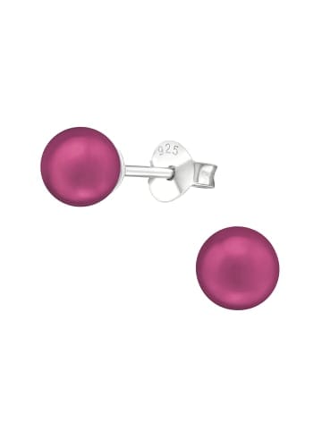 Alexander York Ohrringe, Ohrstecker PERLE classic 6 mm I dark pink, 2-tlg.