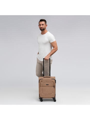 Redolz Essentials 12 CABIN 4 Rollen Kabinentrolley 55 cm in coffee