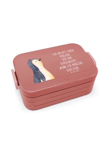 Mr. & Mrs. Panda Vesperbox Pinguin mHerzieren Motiv mit Spruch in Rot Pastell