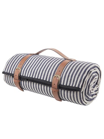 Butlers Picknickdecke WANDERLUST Streifen in Blau