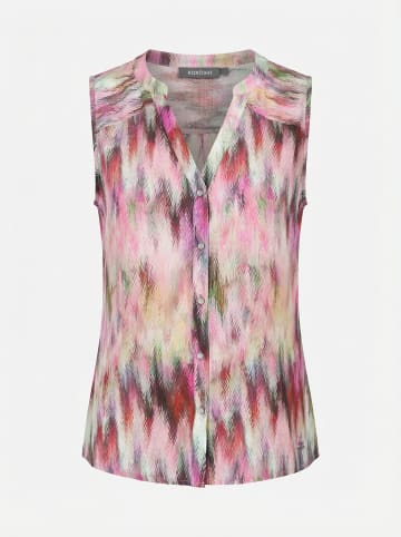 KOROSHI Ärmellose, bedruckte Damenbluse in braun