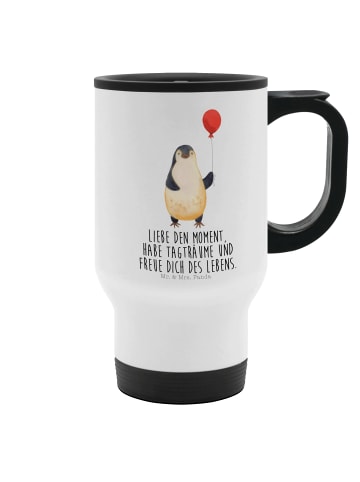 Mr. & Mrs. Panda Thermobecher Pinguin Luftballon mit Spruch in Weiß