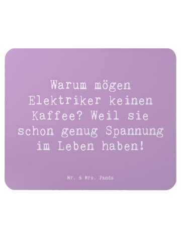 Mr. & Mrs. Panda Mouse Pad Spruch Elektriker Witz mit Spruch in Lavendeltraum