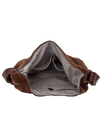 Prato SC10 zeitlose zeitlose Umhängetasche aus Breitcord in mocha