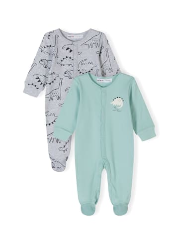 Minoti 2er. Set: Strampler 24babypack17 in graumeliert