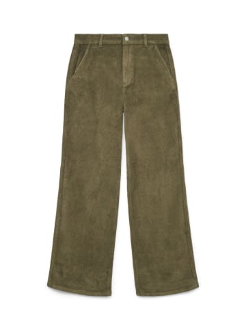 Vero Moda MARGOT HR WIDE CORDUROY PANTS in Grape Leaf