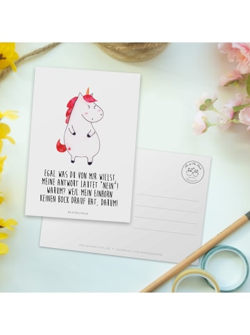 Mr. & Mrs. Panda Grußkarte Einhorn Wut mit Spruch in Weiß