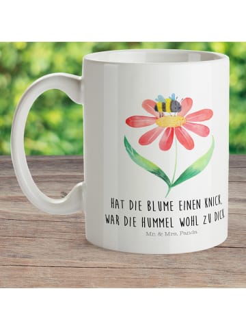 Mr. & Mrs. Panda Kaffeebecher Hummel Blume mit Spruch in Weiß