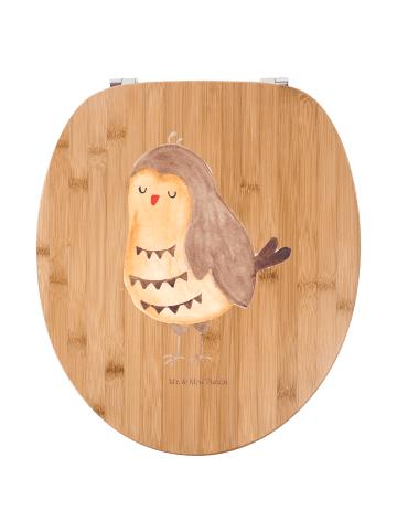 Mr. & Mrs. Panda Klo-Deckel Eule Zufrieden ohne Spruch in Braun