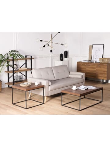 Beliani Beistelltisch DELANO in Braun/Schwarz - (W) 60 x (H) 50 x (L) 60 cm