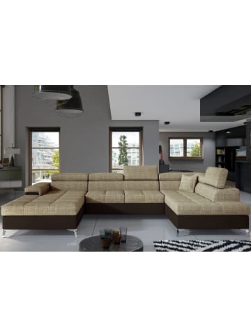 MF Design Eduard Recamiere Rechts in Beige -  (L) 205 x (B) 337 x (H) 88 cm
