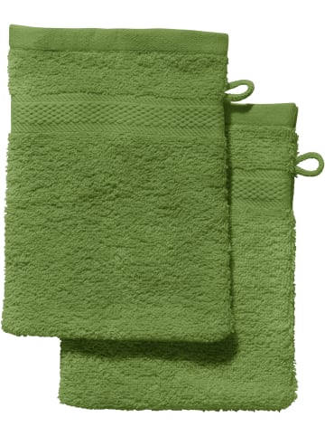 REDBEST Frottier Waschhandschuh 2er-Pack Chicago in grün