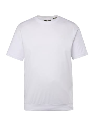 Men Plus Kurzarm T-Shirt in schneeweiß