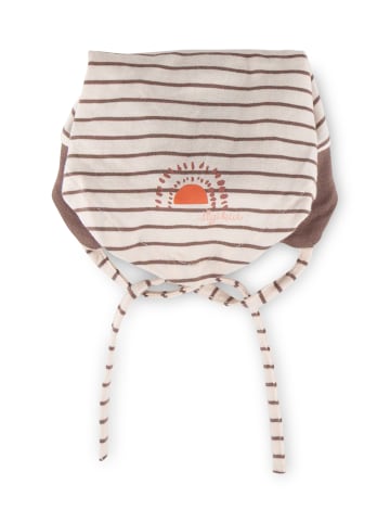 Sigikid Kopftuchmütze Savanne in Creme-Braun geringelt