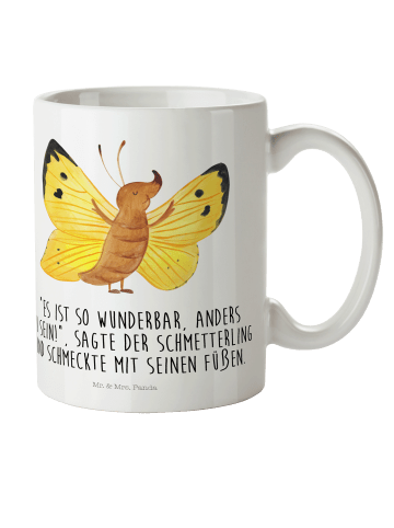 Mr. & Mrs. Panda Haferl Schmetterling Zitronenfalter mit Spruch in Weiß