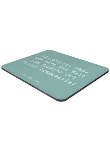 Mr. & Mrs. Panda Mouse Pad Spruch Elektriker Helden mit Spruch in Meeresbrise