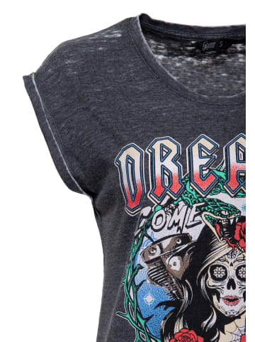 Queen Kerosin Queen Kerosin T-Shirt Dreams Come True in anthrazit