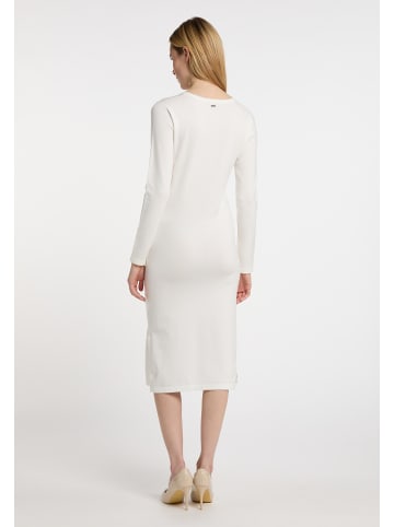 DreiMaster Klassik Damen Strickkleid in Wollweiss