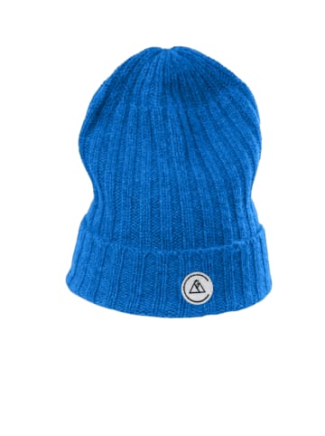 CASH-MERE.CH Bio Rib Mütze in Jet Stream Blau