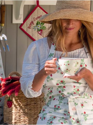 Greengate Schürze BERRY Weiß mit Erdbeeren