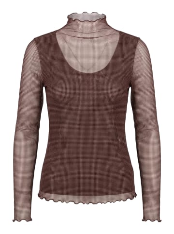 Zero Langarm-Shirt mit Muster in Beige/Brown