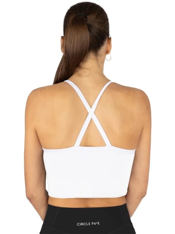 Circle Five Sporttop mit integriertem BH mit leichter Stützkraft in Weiß