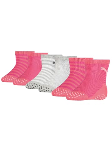 Puma Socken 6er Pack in Grau/Pink