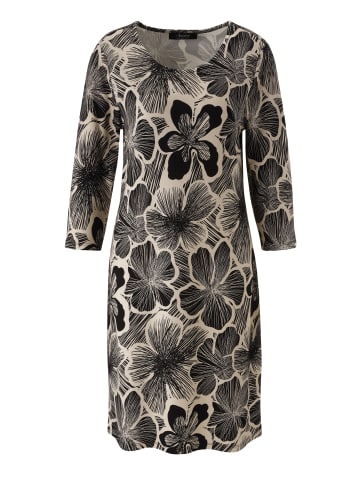 Aniston SELECTED Jerseykleid in schwarz-beige