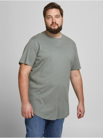 Jack & Jones Basic Plus SizeT-Shirt Kurzarm Übergrößen Shirt JJENOA in Grau