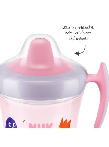 NUK Trinklern-Becher Evolution Trainer Cup 230 in rosa,motiv