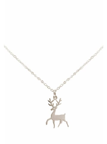 Gemshine Halskette mit Anhänger Alpin Hirsch Elch Geweih Bambi in silver coloured