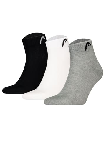 HEAD Socken 3er Pack in Schwarz/Grau/Weiß