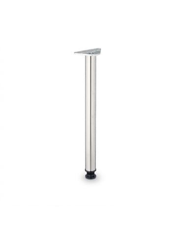 relaxdays 4 x Tischbeine in Silber - (H)71 x Ø 6 cm