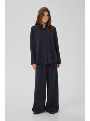 My Essential Wardrobe Langarm - Hemd VittaMW Casual fit in Dark Sapphire Blue W. stripe