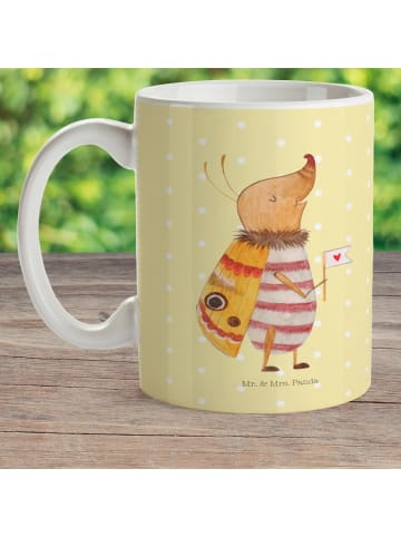 Mr. & Mrs. Panda Kindertasse Nachtfalter Fähnchen ohne Spruch in Gelb Pastell