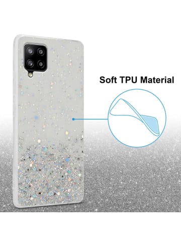 cadorabo Hülle für Samsung Galaxy A42 5G / M42 5G Glitter in Transparent mit Glitter