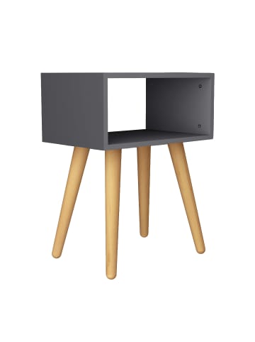VCM Nachttisch mit Ablagefach 45x30x56 cm Singol M in Anthrazit