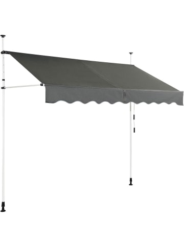 COSTWAY Klemmmarkise 250 cm in Grau