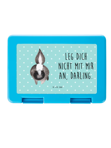 Mr. & Mrs. Panda Bento Box Stinktier Angriff mit Spruch in Türkis Pastell