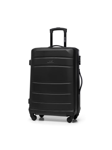 Wittchen Medium suitcase and cosmetic case made of textured in Black