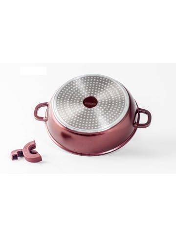 Platinum Aluguss Wok Servierpfanne Ø24cm in Rot