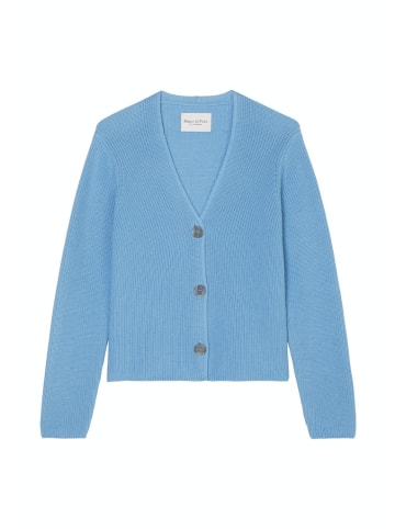 Marc O'Polo Cardigan, longsleeve, v-neck in Blau