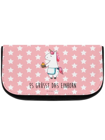 Mr. & Mrs. Panda Kosmetiktasche Einhorn Muffin mit Spruch in Rot Pastell