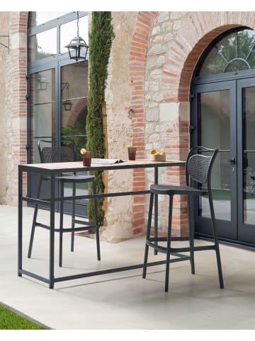 Beliani 2er-Set Barhocker CELLENO in Schwarz