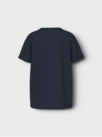 name it T-Shirt 2er-Set Kurzarm Rundhals Knopf-Detail in Dunkelblau-2