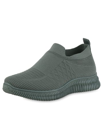 VAN HILL Slip Ons Amanda in Olivgrün