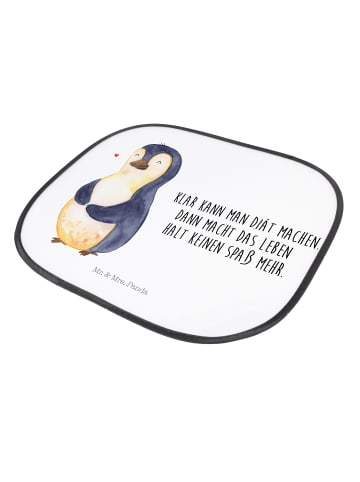 Mr. & Mrs. Panda Sonnenschutz Autoscheibe Pinguin Diät mit Spruch in Weiß