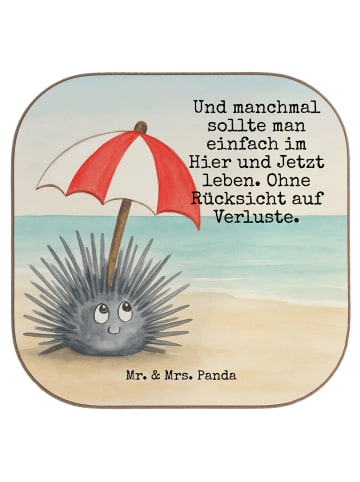 Mr. & Mrs. Panda Tassen Untersetzer Seeigel Design mit Spruch in Weiß