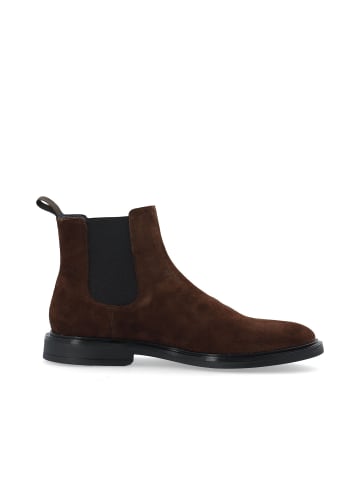 Bianco Wildlederstiefelette in DarkBrown